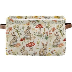 Bunny Mushroom Storage Cube/Basket, NWT